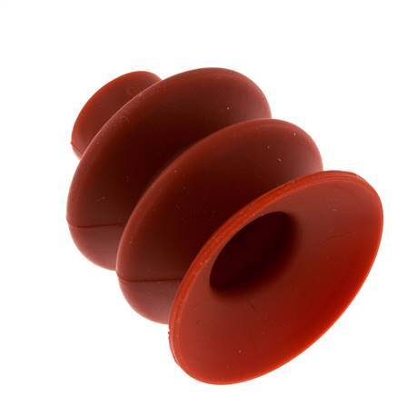 40mm Bellows Silicone Red Vacuum Suction Cup Stroke 20mm