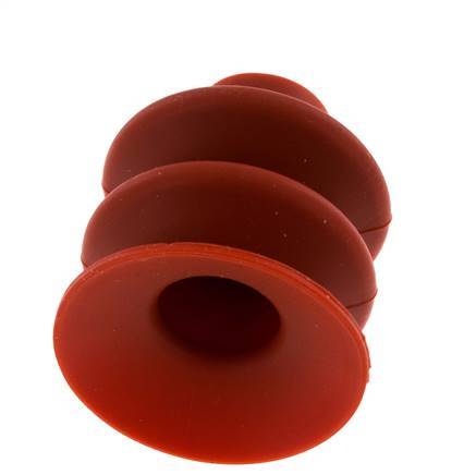 40mm Bellows Silicone Red Vacuum Suction Cup Stroke 20mm
