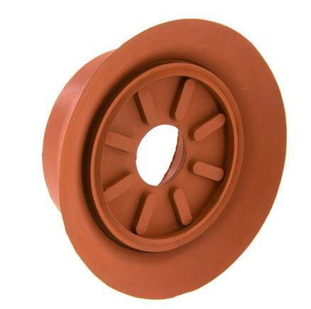 Ventouse plate 100mm SBR brun rougeâtre G 1/4 pouce Course femelle 6mm Lèvres minces