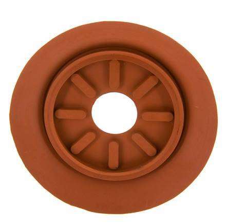 Ventouse plate 100mm SBR brun rougeâtre G 1/4 pouce Course femelle 6mm Lèvres minces