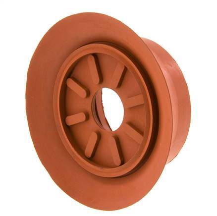 Ventouse plate 100mm SBR brun rougeâtre G 1/4 pouce Course femelle 6mm Lèvres minces