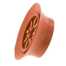 Ventouse plate 100mm SBR brun rougeâtre G 1/4 pouce Course femelle 6mm Lèvres minces
