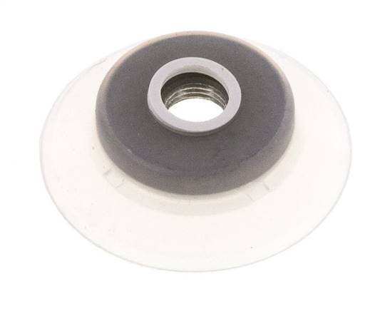 60mm Silicone Clair ventouse plate G 1/4 pouce Course femelle 5mm Lèvres robustes