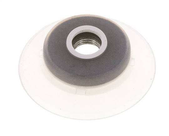 60mm Silicone Clair ventouse plate G 1/4 pouce Course femelle 5mm Lèvres robustes