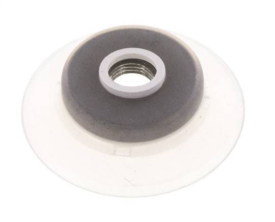 60mm Silicone Clair ventouse plate G 1/4 pouce Course femelle 5mm Lèvres robustes