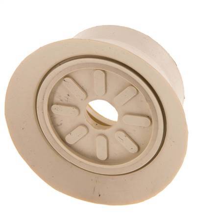 70mm NR Beige Ventouse plate G 1/4 pouce Course femelle 6mm Lèvres minces