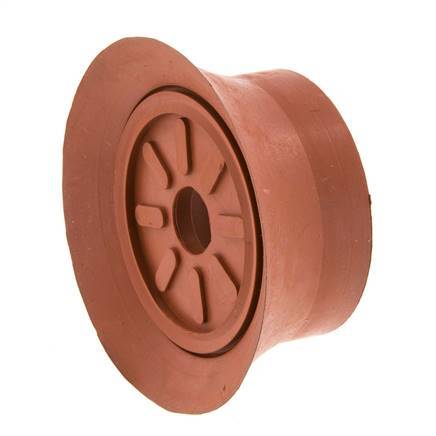 Ventouse plate 70mm SBR brun rougeâtre G 1/4 pouce Course femelle 6mm Lèvres minces