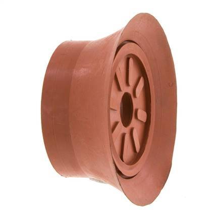 Ventouse plate 70mm SBR brun rougeâtre G 1/4 pouce Course femelle 6mm Lèvres minces