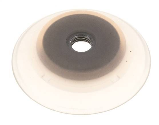 Ventouse plate en silicone transparent 80mm G 1/4 pouce Course femelle 6mm Lèvres robustes