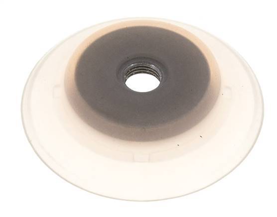 Ventouse plate en silicone transparent 80mm G 1/4 pouce Course femelle 6mm Lèvres robustes