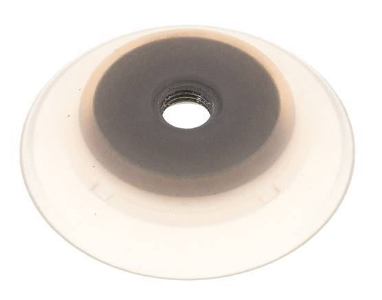 Ventouse plate en silicone transparent 80mm G 1/4 pouce Course femelle 6mm Lèvres robustes