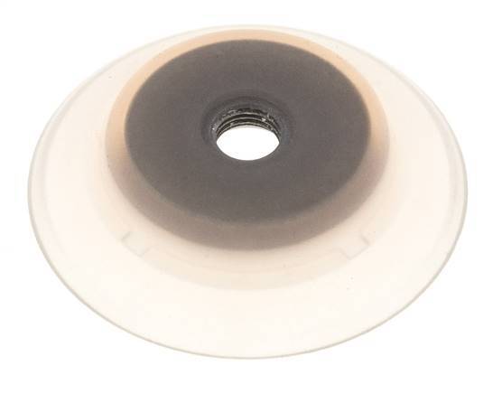 Ventouse plate en silicone transparent 80mm G 1/4 pouce Course femelle 6mm Lèvres robustes