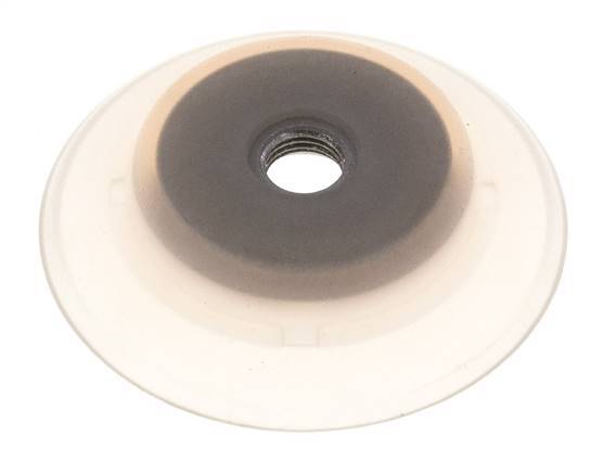Ventouse plate en silicone transparent 80mm G 1/4 pouce Course femelle 6mm Lèvres robustes