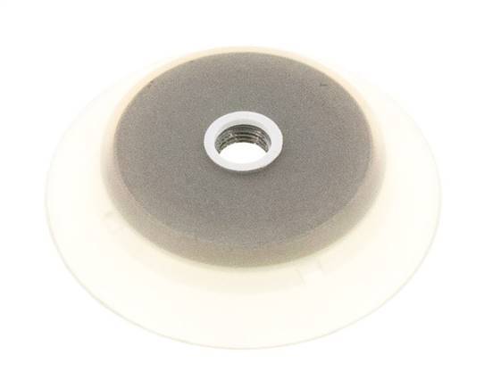 95mm Silicone plat transparent ventouse G 1/4 pouce course femelle 6mm lèvres robustes