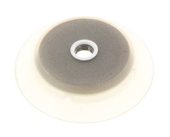 95mm Silicone plat transparent ventouse G 1/4 pouce course femelle 6mm lèvres robustes