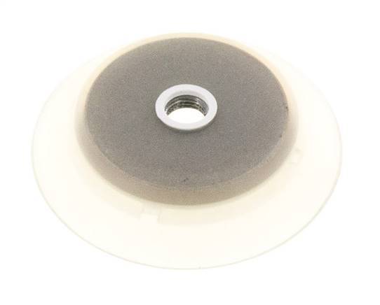 95mm Silicone plat transparent ventouse G 1/4 pouce course femelle 6mm lèvres robustes