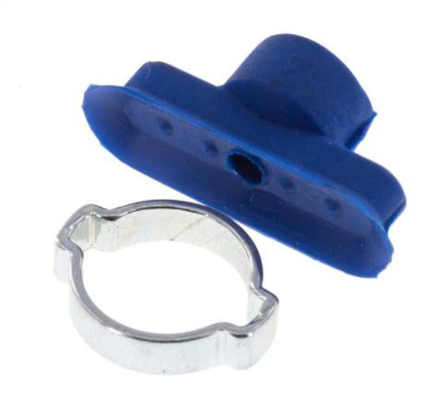 Ventouse ovale plate 24x8mm PUR Bleu Course de la ventouse 1mm Pince oreille