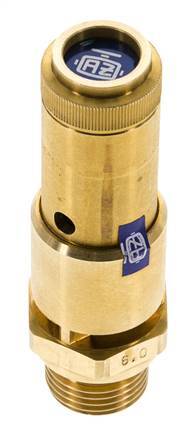G 1/2'' Brass Pre-Set Safety Valve 0.2 bar (2.9 psi) DN 10