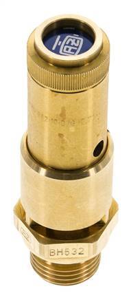 G 1/2'' Brass Pre-Set Safety Valve 1 bar (14.5 psi) DN 10