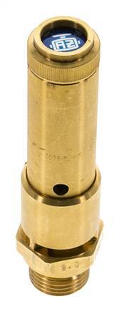 G 1/2'' Soupape de sécurité préréglée en laiton 34.1 bar (494.59 psi) DN 10