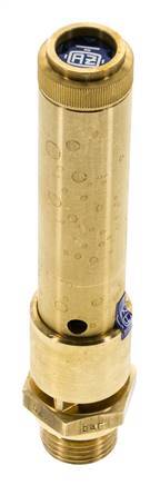 G 1/2'' Soupape de sécurité préréglée en laiton 42 bar (609.17 psi) DN 10