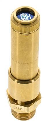 G 1/2'' Brass Pre-Set Safety Valve 8.9 bar (129.09 psi) DN 10