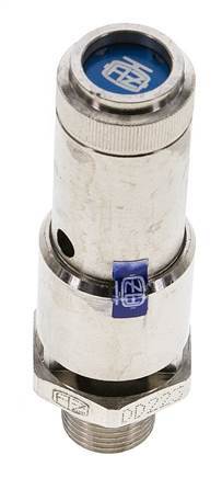 G 3/8'' Nickel-plated Brass Pre-Set Safety Valve 1 bar (14.5 psi) DN 10