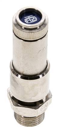 G 1/2'' Nickel-plated Brass Pre-Set Safety Valve 0.5 bar (7.25 psi) DN 10