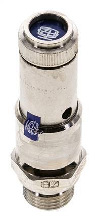 G 1/2'' Nickel-plated Brass Pre-Set Safety Valve 5 bar (72.52 psi) DN 10