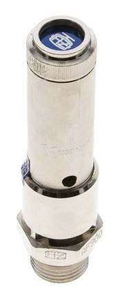 G 1/2'' Nickel-plated Brass Pre-Set Safety Valve 33 bar (478.63 psi) DN 10