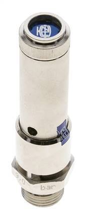 G 1/2'' Nickel-plated Brass Pre-Set Safety Valve 35 bar (507.64 psi) DN 10
