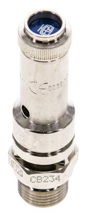 G 1/4'' Nickel-plated Brass Pre-Set Safety Valve 1.2 bar (17.4 psi) DN 8