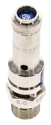 G 3/8'' Nickel-plated Brass Pre-Set Safety Valve 8 bar (116.03 psi) DN 8