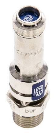 G 3/8'' Nickel-plated Brass Pre-Set Safety Valve 2.8 bar (40.61 psi) DN 8