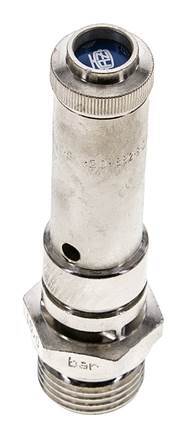 G 1/2'' Nickel-plated Brass Pre-Set Safety Valve 16 bar (232.06 psi) DN 8