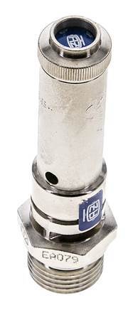 G 1/2'' Nickel-plated Brass Pre-Set Safety Valve 15 bar (217.56 psi) DN 8