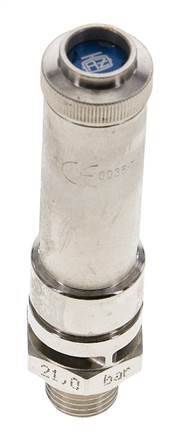 G 1/4'' Nickel-plated Brass Pre-Set Safety Valve 21 bar (304.58 psi) DN 8