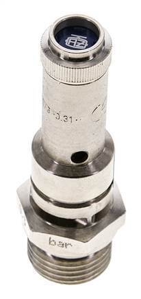 G 1/2'' Nickel-plated Brass Pre-Set Safety Valve 9.8 bar (142.14 psi) DN 8
