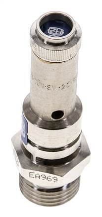 G 1/2'' Nickel-plated Brass Pre-Set Safety Valve 9.8 bar (142.14 psi) DN 8