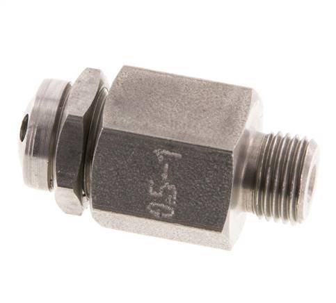 G 1/8'' Acier inoxydable 303 Soupape de sécurité réglable 0,5-1 bar (7,25-14,50 psi)