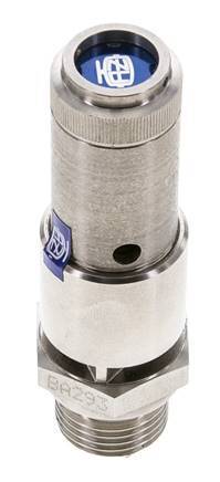 G 1/2'' Stainless steel 316 Ti Pre-Set Safety Valve 1.5 bar (21.76 psi) DN 10