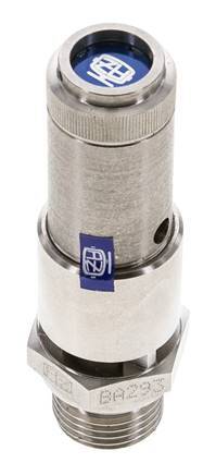 G 1/2'' Stainless steel 316 Ti Pre-Set Safety Valve 5.5 bar (79.77 psi) DN 10