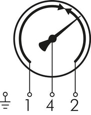 Contact Pressure Gauge Changeover 0..10bar (145psi) Stainless Steel/Brass 100mm Class 1 Below Connection