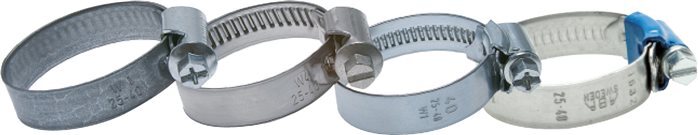 60 - 80 mm Hose Clamp with a Galvanised Steel 12 mm band - Ideal [5 Pieces]