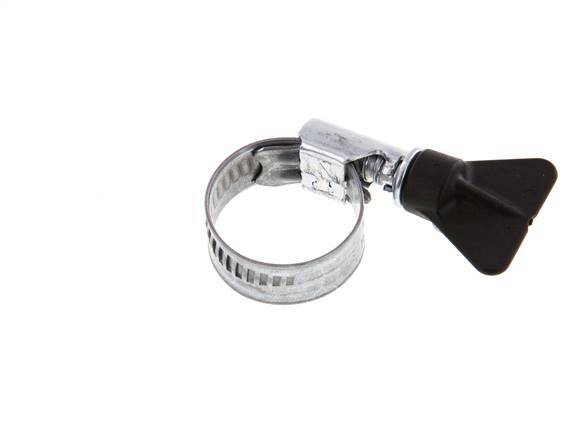 16 - 27 mm Hose Clamp with a Galvanised Steel 12 mm band With Butterfly Handle - Norma [5 Pieces]