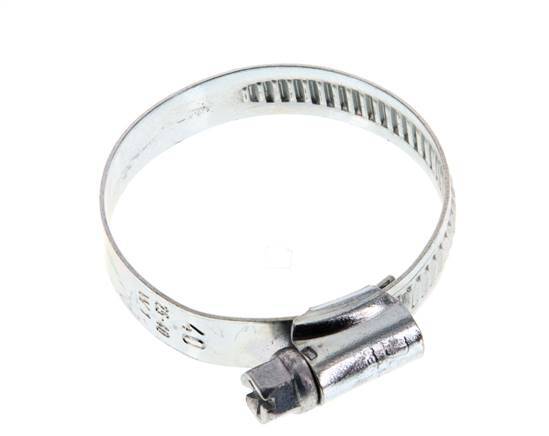 25 - 40 mm Hose Clamp with a Galvanised Steel 9 mm band - Ideal [10 Pieces]