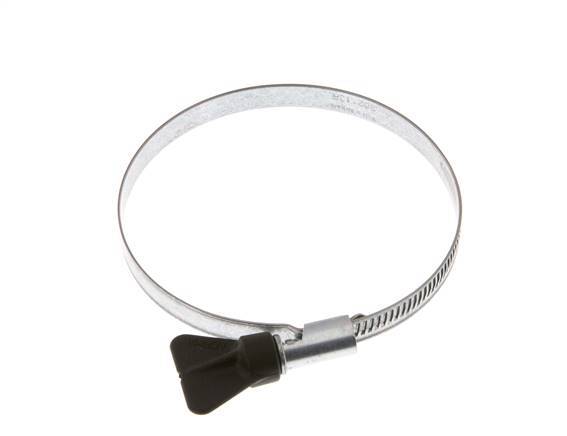 70 - 90 mm Hose Clamp with a Galvanised Steel 9 mm band With Butterfly Handle - Norma [5 Pieces]