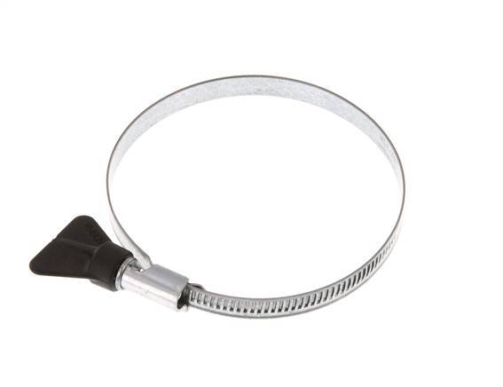 70 - 90 mm Hose Clamp with a Galvanised Steel 9 mm band With Butterfly Handle - Norma [5 Pieces]