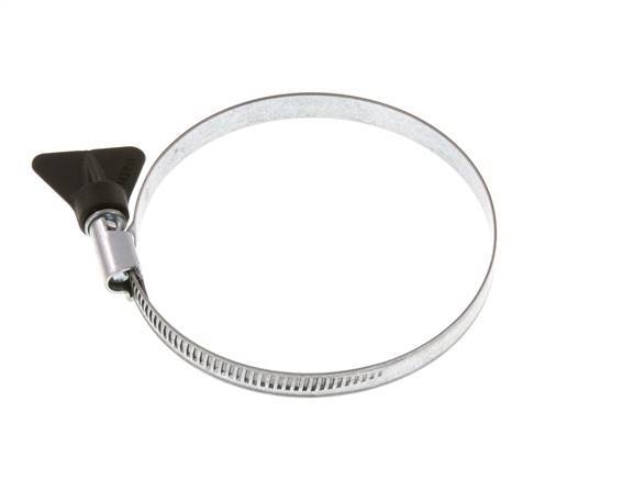 70 - 90 mm Hose Clamp with a Galvanised Steel 9 mm band With Butterfly Handle - Norma [5 Pieces]