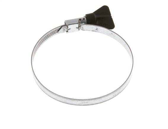70 - 90 mm Hose Clamp with a Galvanised Steel 9 mm band With Butterfly Handle - Norma [5 Pieces]